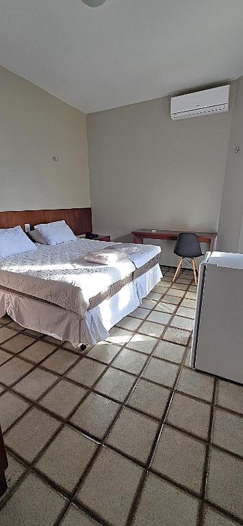 Postel nebo postele na pokoji v ubytování Golden Flat By Fortaleza Temporada