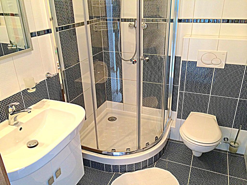 Koupelna v ubytování Apartmány Vojta