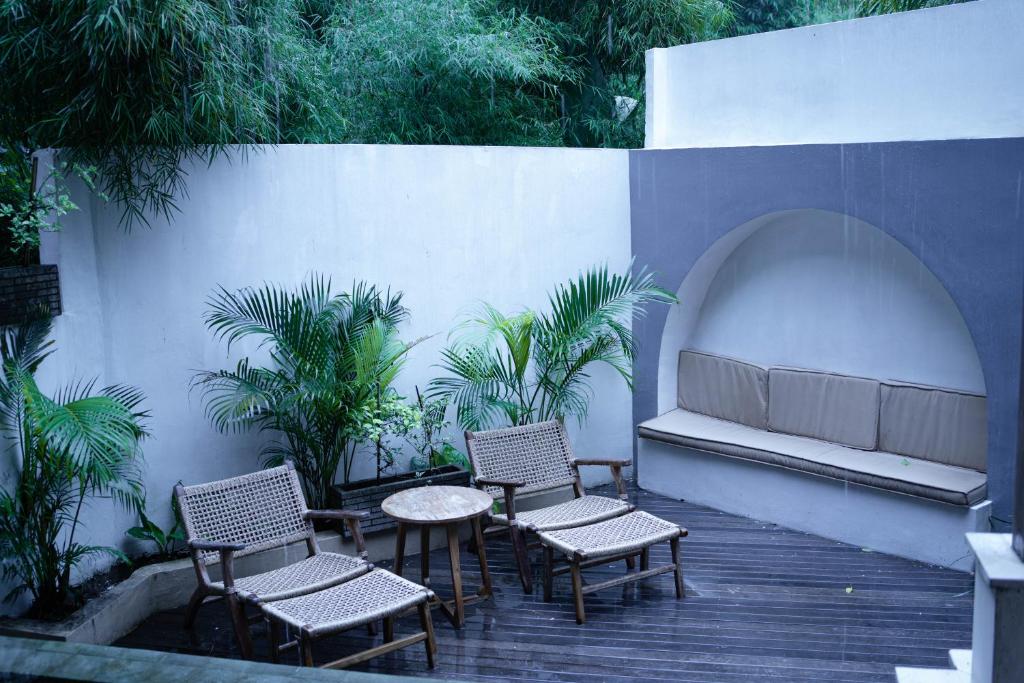 Posezení v ubytování Jungle Haven Resort Central Ubud