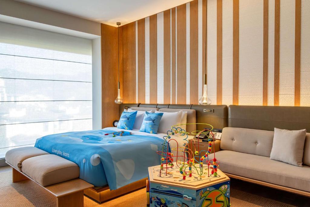 Posezení v ubytování Joyze Hotel Xiamen, Curio Collection By Hilton