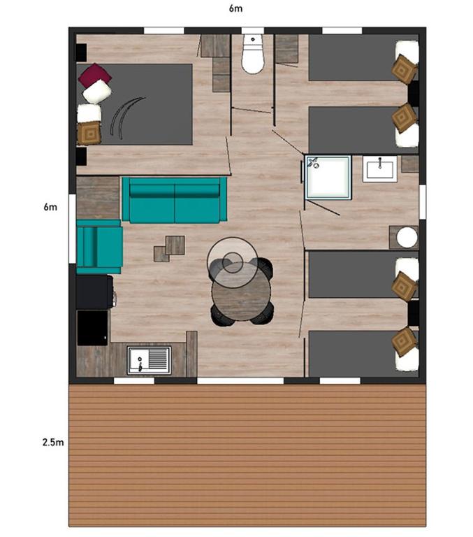 Půdorys ubytování Camping le Marache