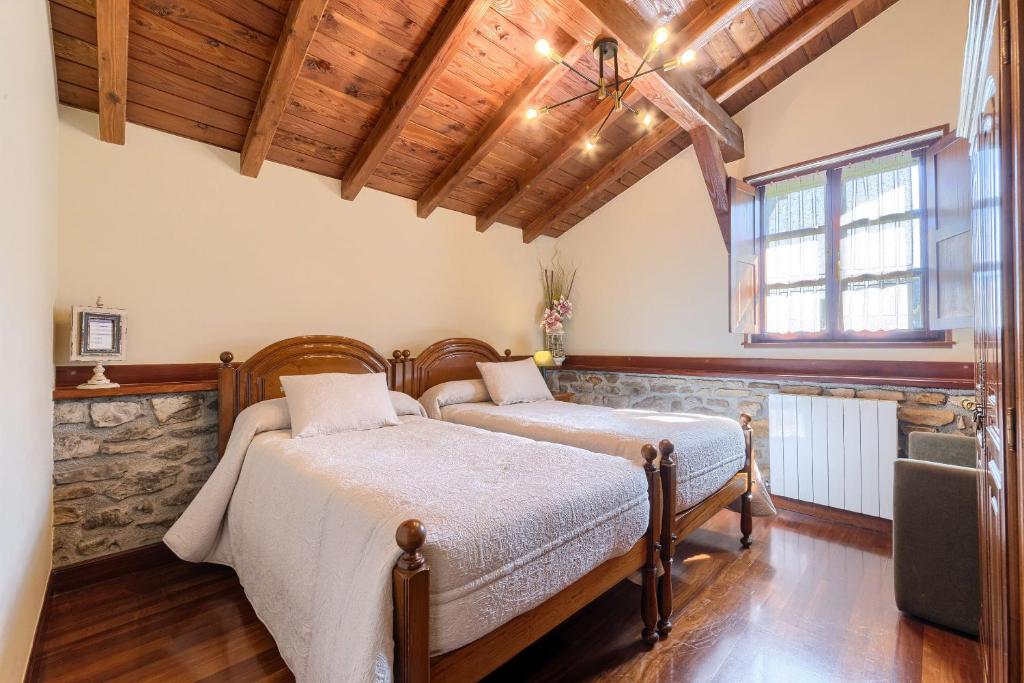 Postel nebo postele na pokoji v ubytování Casa Rural Erdikoetxe