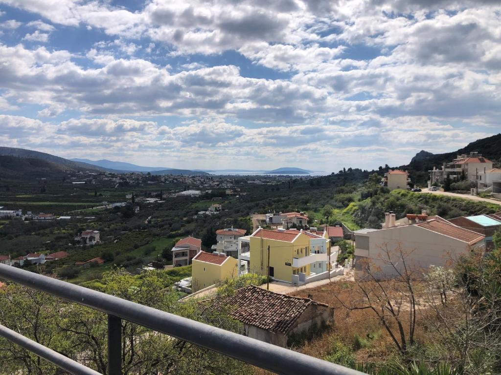 a view of a small town from a hill with houses at KadroVilla II in Nafplio