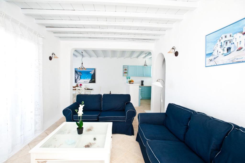 Posezení v ubytování Sofia's Bungalows Mykonos