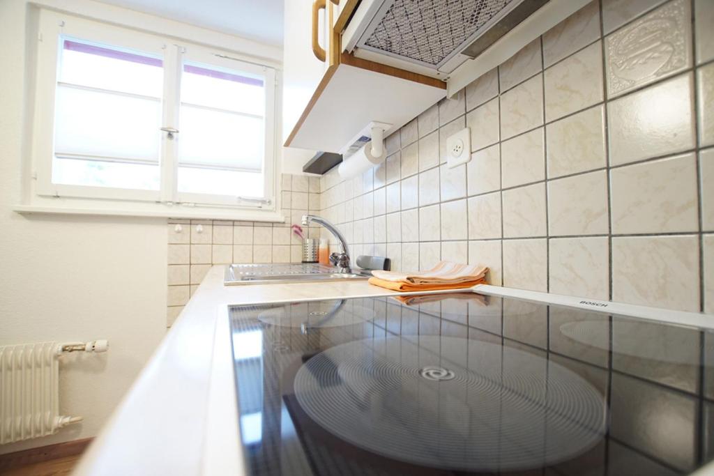 Kuchyň nebo kuchyňský kout v ubytování Apartment Heimathus