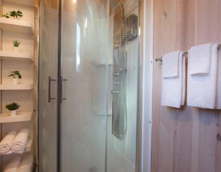 Koupelna v ubytování Chalets Nautika