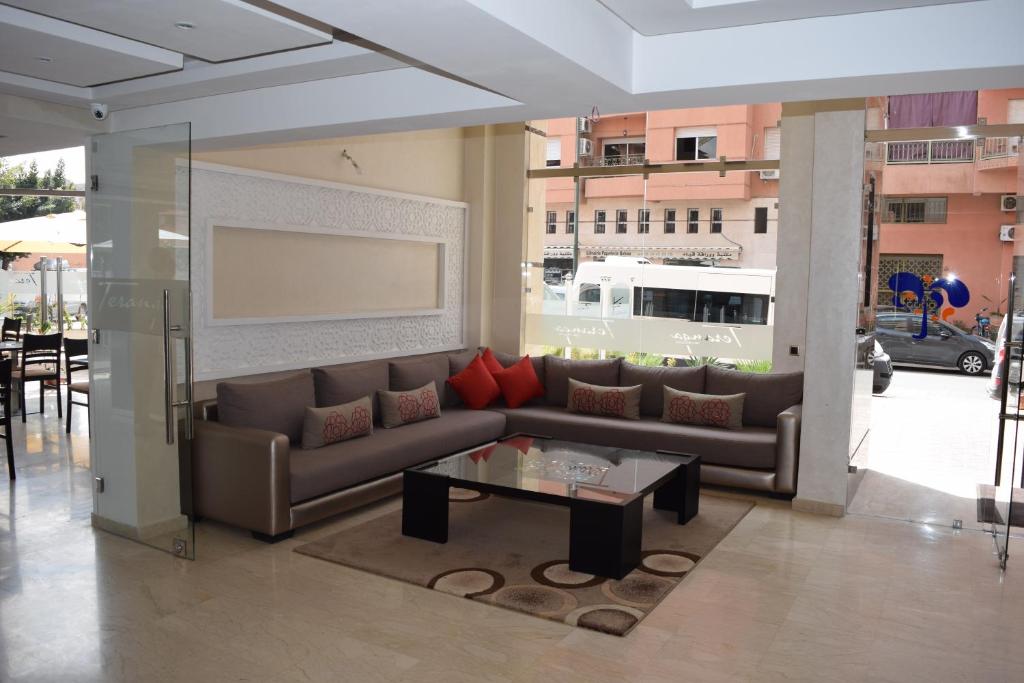 Posezení v ubytování Hôtel Teranga & Spa
