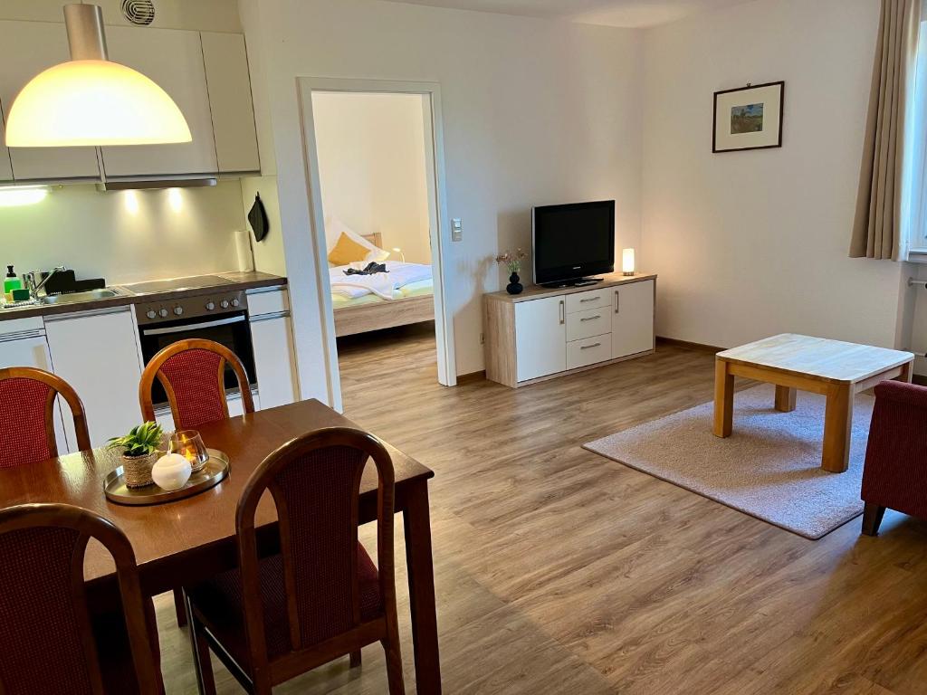 Kuchyň nebo kuchyňský kout v ubytování Aparthotel Tannenhof
