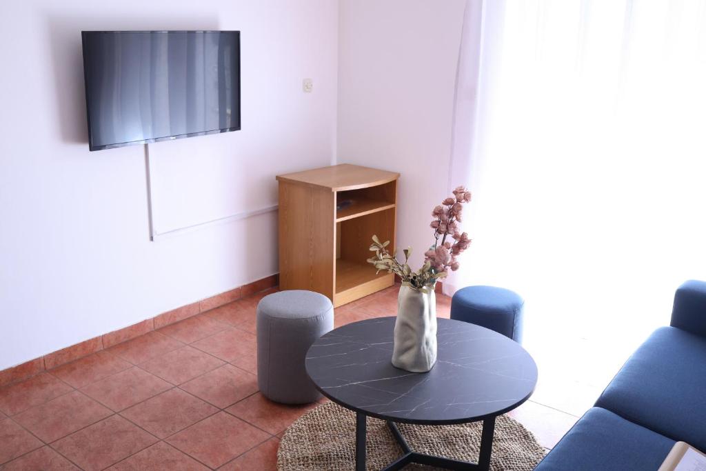 TV a/nebo společenská místnost v ubytování Artena Hotel