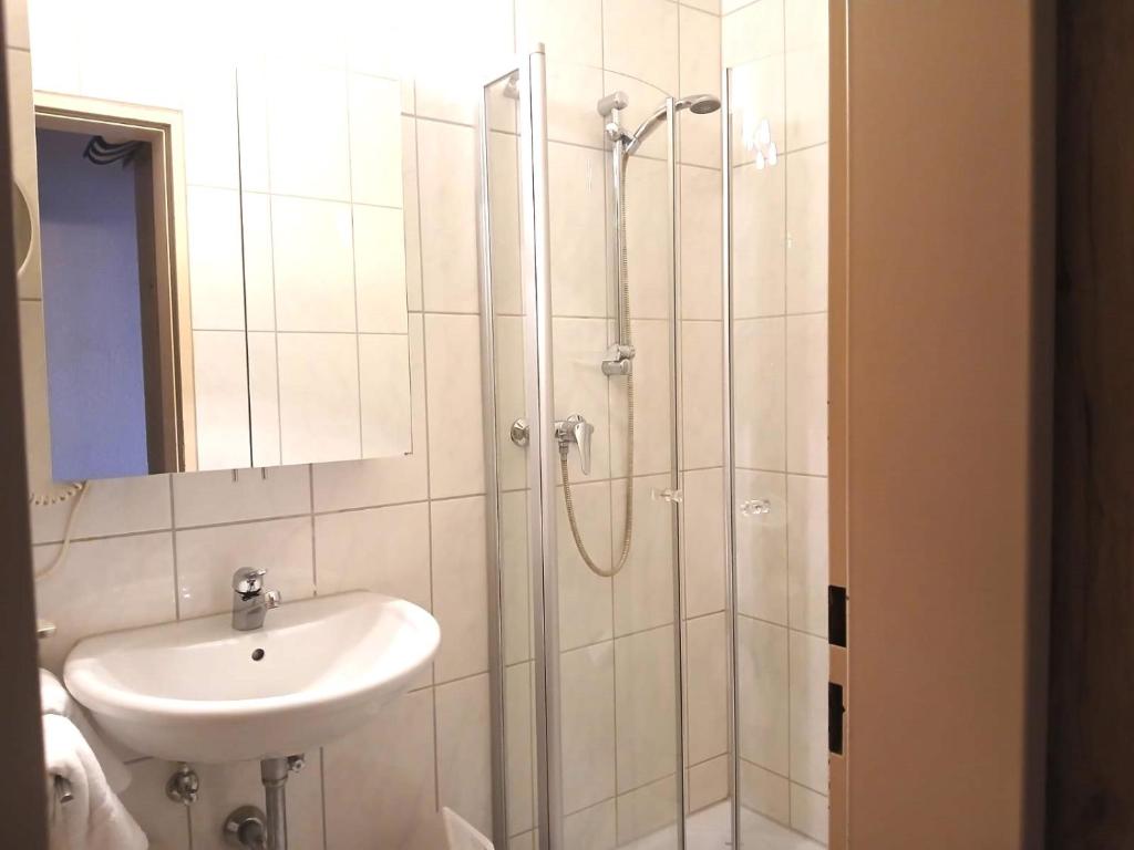 Koupelna v ubytování Hotel Hahnenkleer Hof
