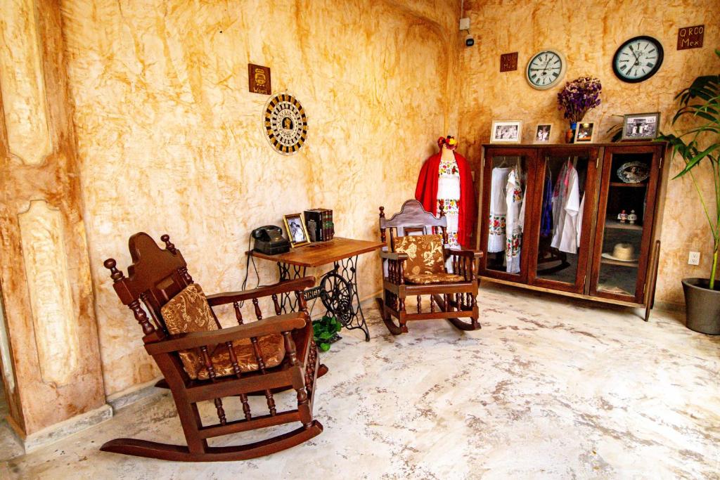 Posezení v ubytování Hotel Boutique Kiin Wayeb