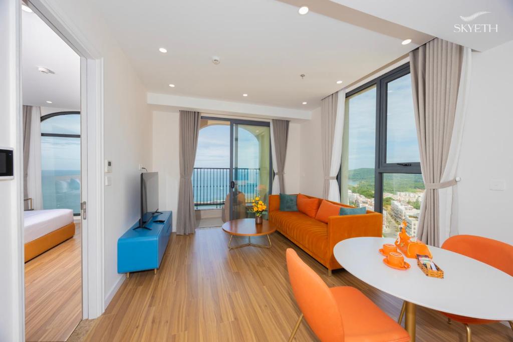 Khu vực ghế ngồi tại Skywave Apartment Firework Delight
