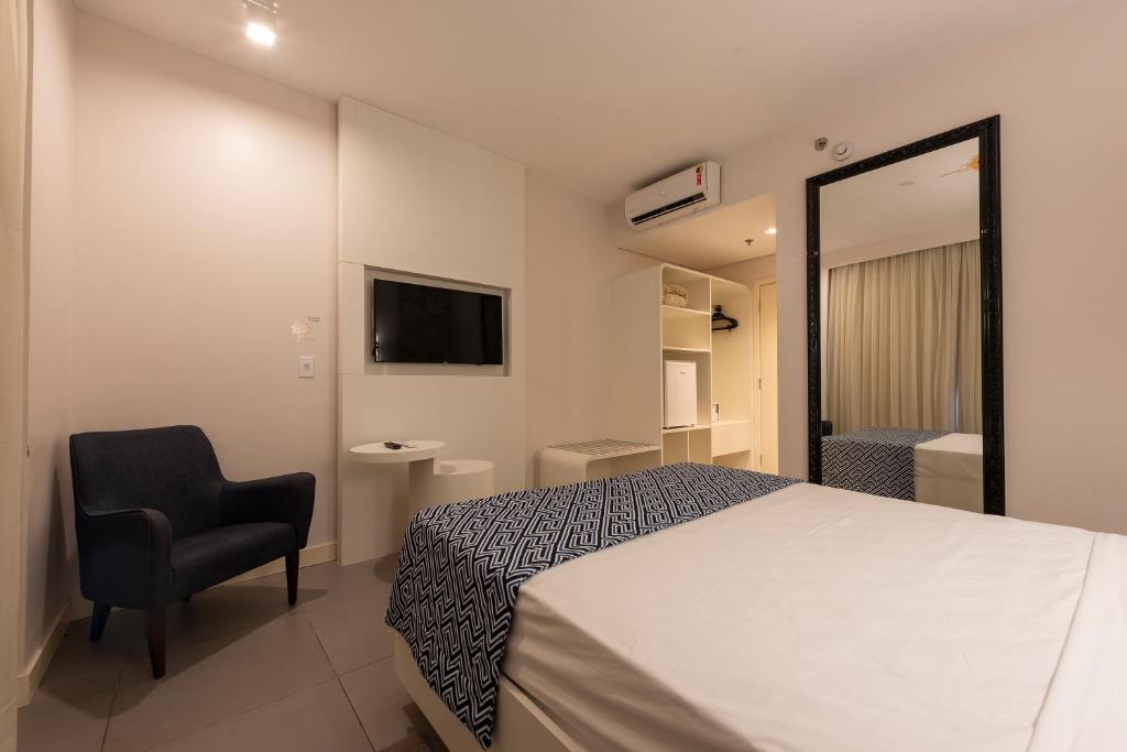 Postel nebo postele na pokoji v ubytování Hotel Nacional Inn Alagoinhas