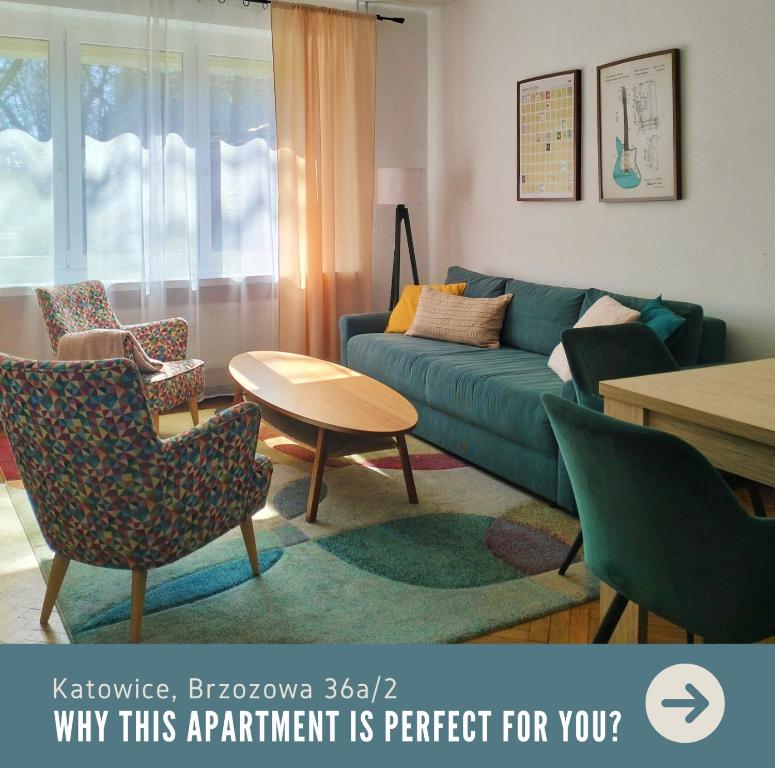 Khu vực ghế ngồi tại Apartament Brzozowa