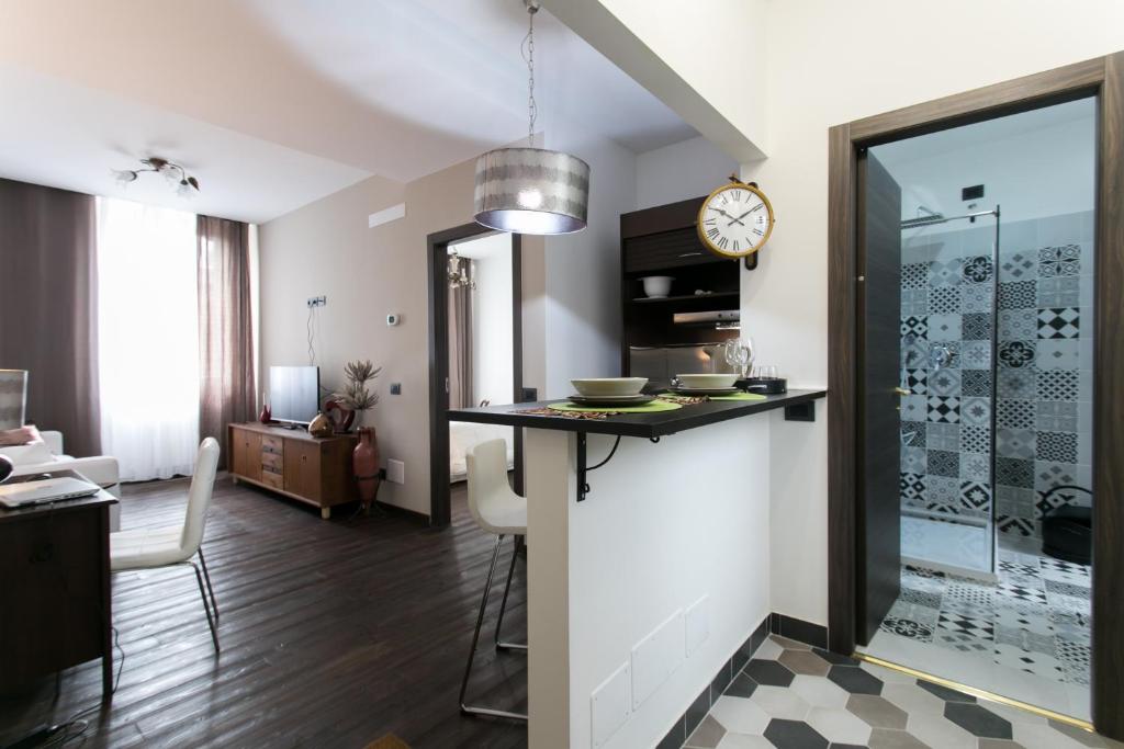 Kuchyň nebo kuchyňský kout v ubytování Aparthotel Dei Mercanti