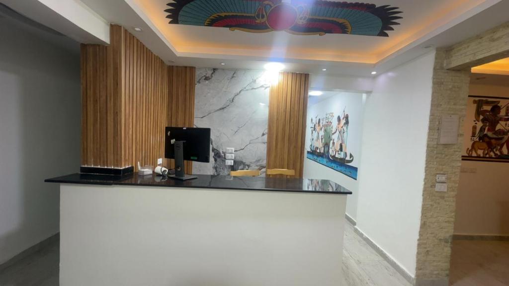 Vstupní hala nebo recepce v ubytování Pyramids Gardens Boutique Hotel New pyramids Gate