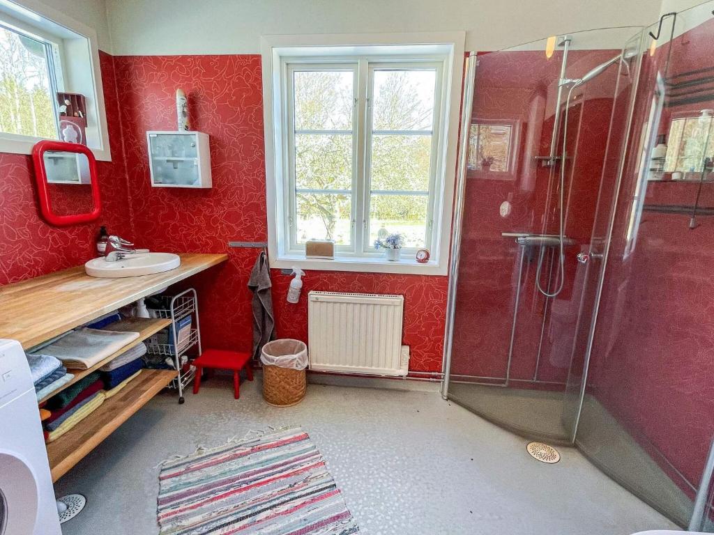 Koupelna v ubytování Holiday home SÖLVESBORG XVI