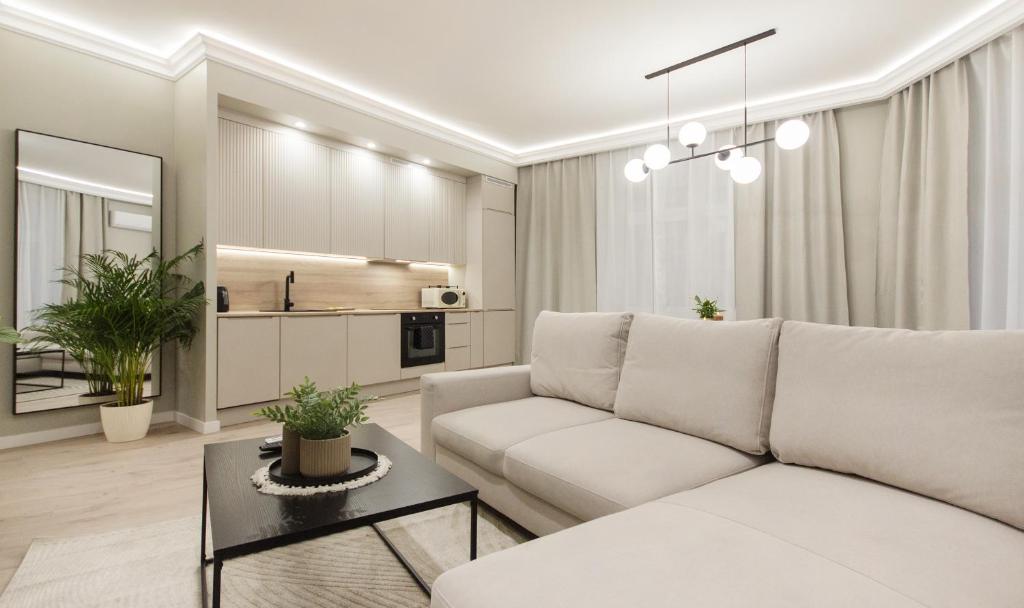 Et opholdsområde på Luxury Apartment Kościuszki 9 - Apartament Vellore