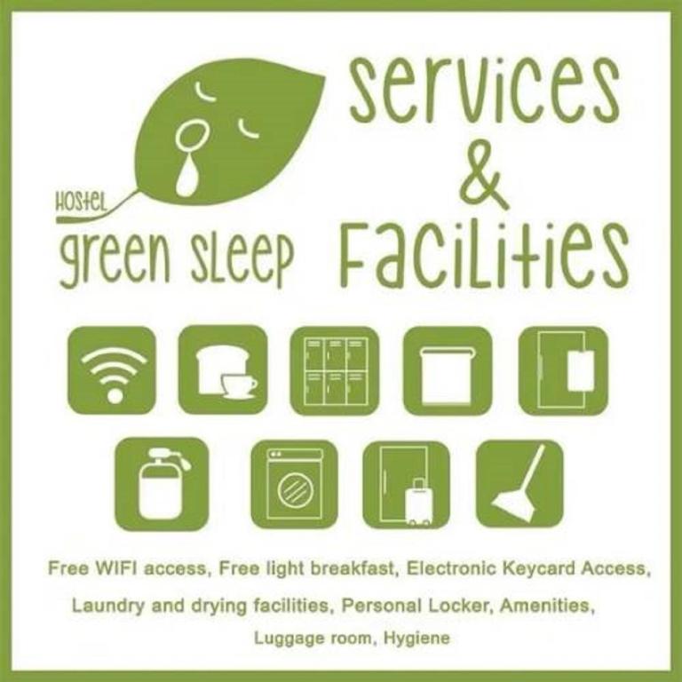 Certifikát, hodnocení, plakát nebo jiný dokument vystavený v ubytování Green Sleep Hostel