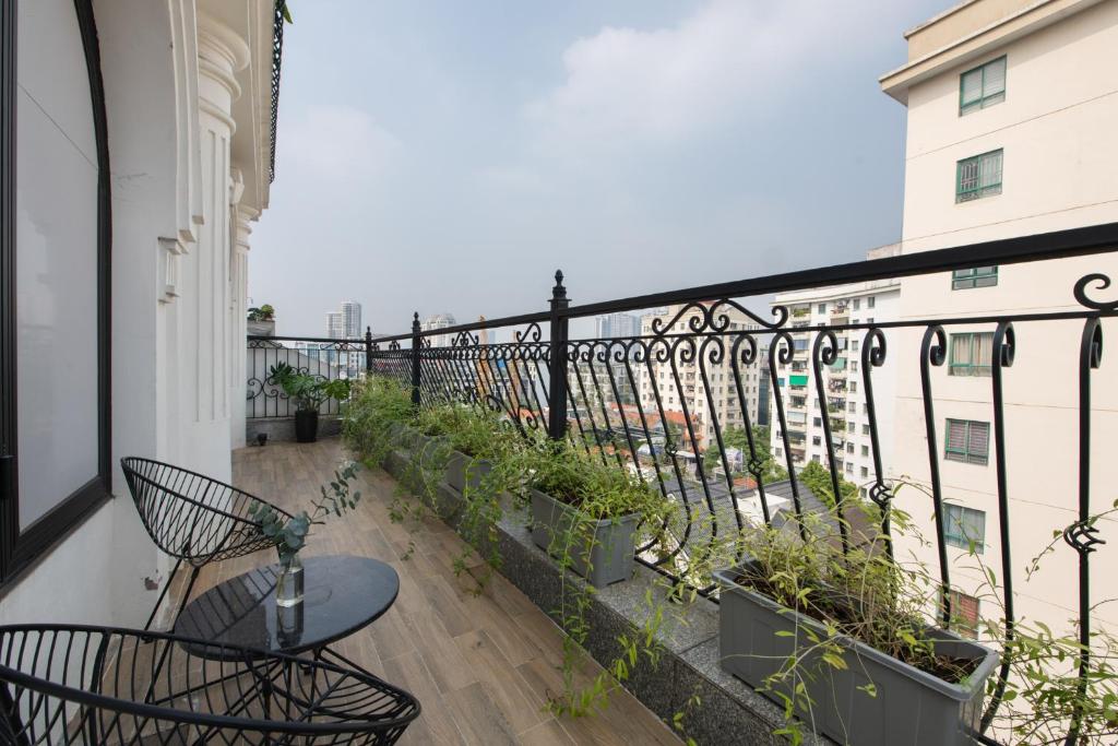 Balkón nebo terasa v ubytování Nature Hanoi Hotel