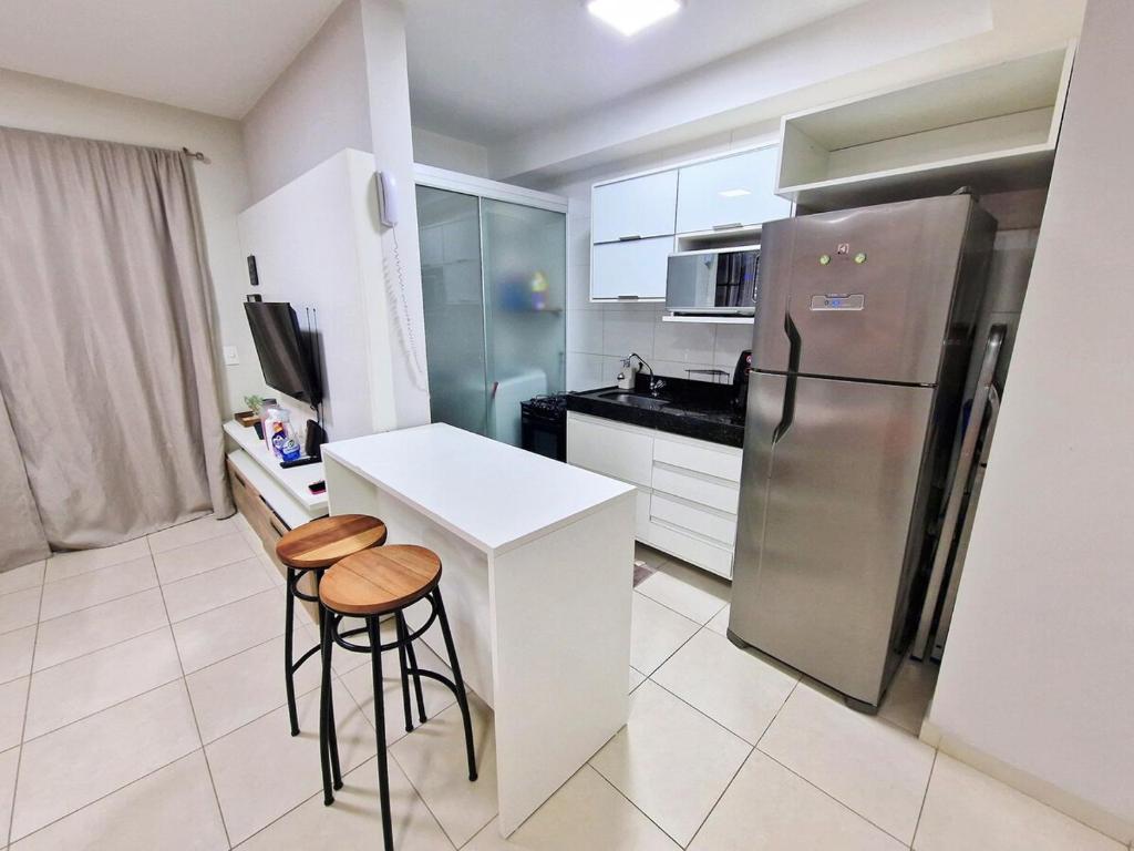 Kuchyň nebo kuchyňský kout v ubytování Loft que parece SPA em Belém