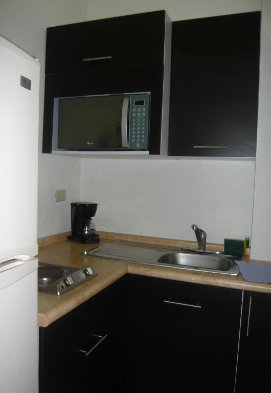 Kuchyň nebo kuchyňský kout v ubytování Aparthotel Siete 32