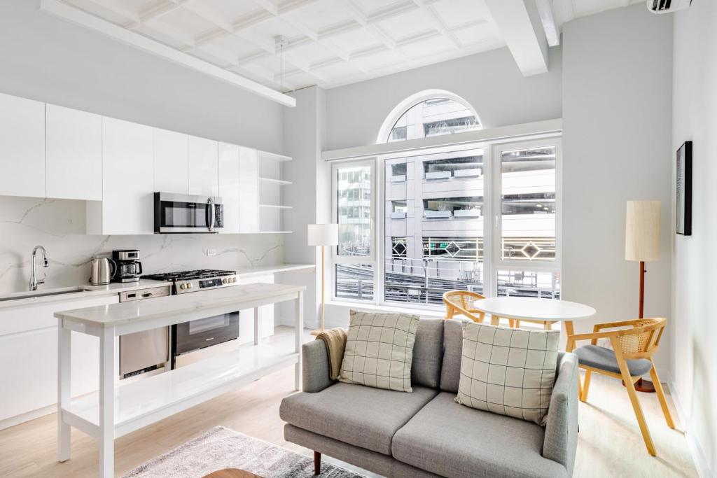 Kuchyň nebo kuchyňský kout v ubytování Blueground The Loop elevator nr Willis Tower CHI-1239