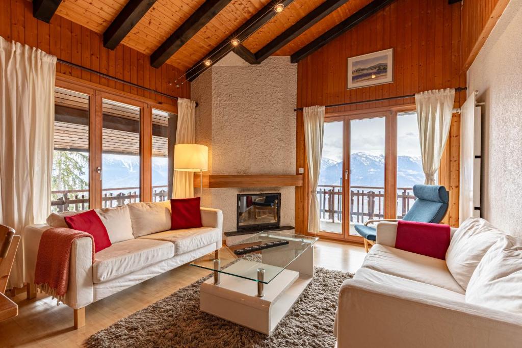 Posezení v ubytování Mélèzes R-S MOUNTAIN & SKI LIFT apartements