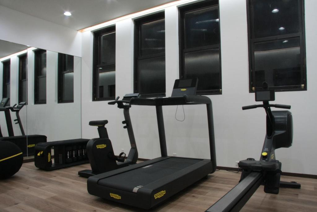 Fitness centrum a/nebo fitness zařízení v ubytování Kawaguchiko Hotel
