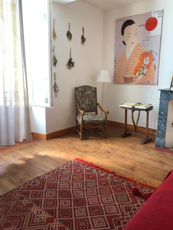 Posezení v ubytování Domaine Le Berdoy