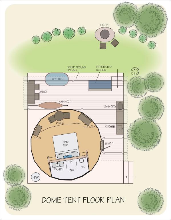 Planimetria di Cicada Luxury Camping