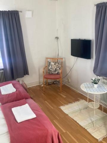 TV a/nebo společenská místnost v ubytování Bergsnäs Motel