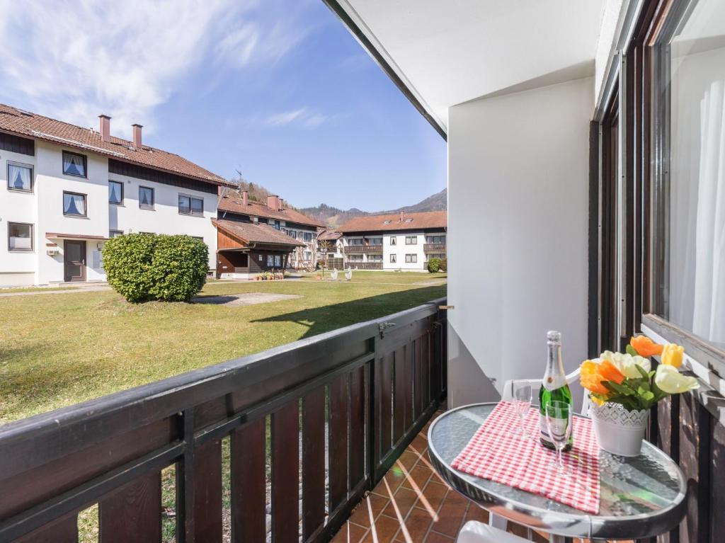 Balkón nebo terasa v ubytování Ferienwohnanlage Oberaudorf B 3 mit Hallenbad und Sauna
