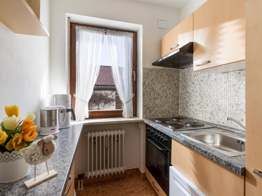 Kuchyň nebo kuchyňský kout v ubytování Ferienwohnanlage Oberaudorf B 3 mit Hallenbad und Sauna