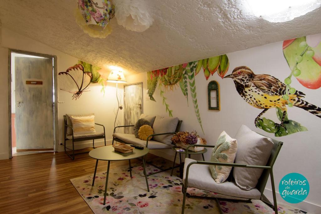 Ruang duduk di Borboleta Guest House