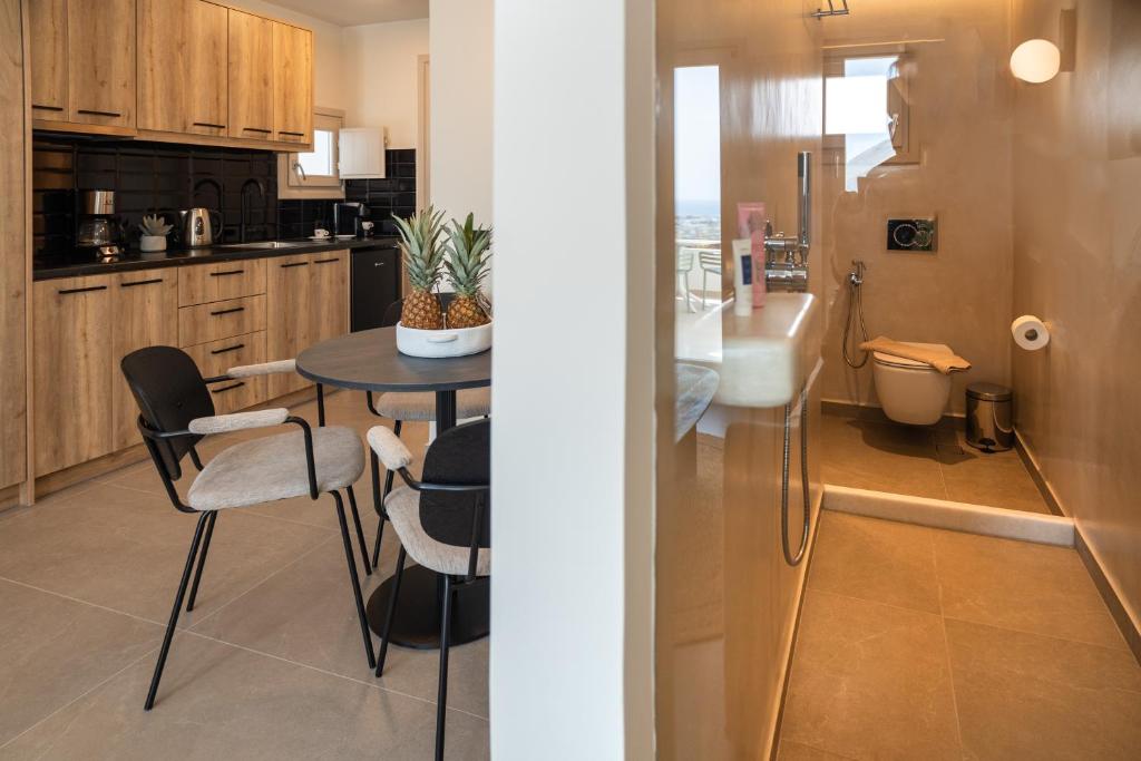 Kuchyň nebo kuchyňský kout v ubytování Depalyma Suites