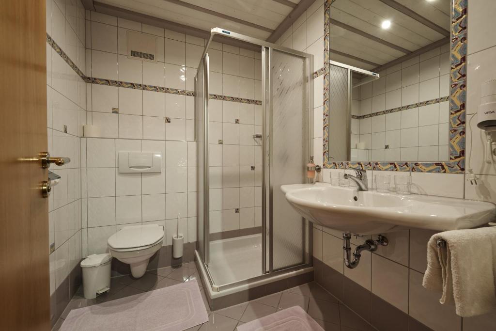 Koupelna v ubytování Appartements Gladbach