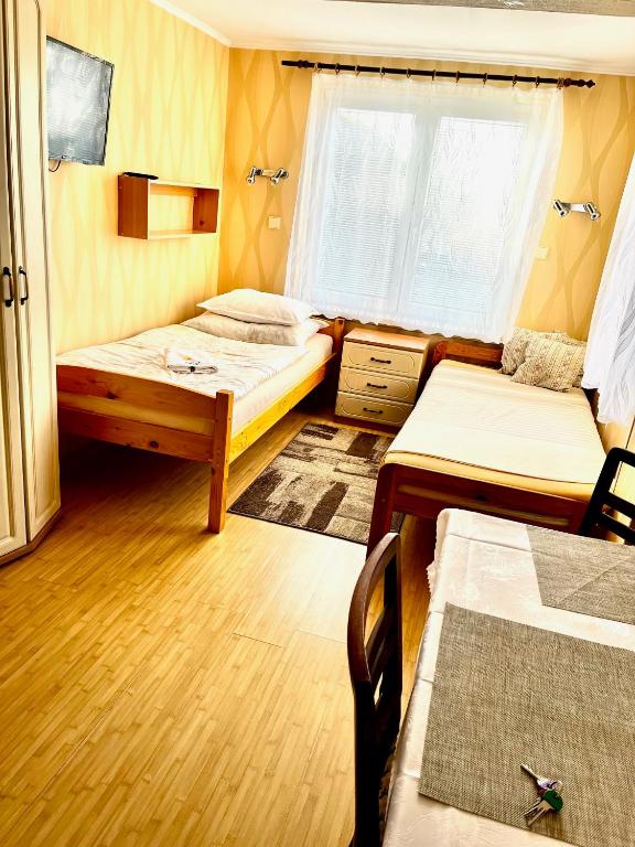 Postel nebo postele na pokoji v ubytování Vila Adéla - Teplice