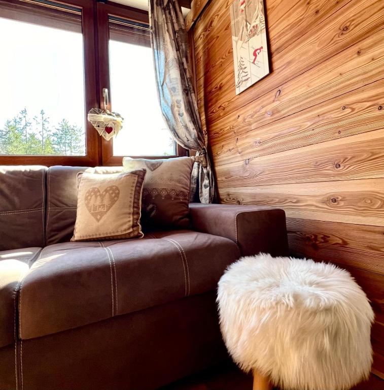 Posezení v ubytování MiniChalet studio a Limone Piemonte