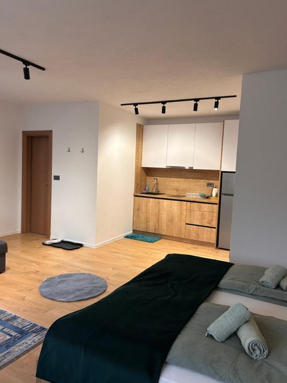 Kuchyň nebo kuchyňský kout v ubytování Apartmani Stars