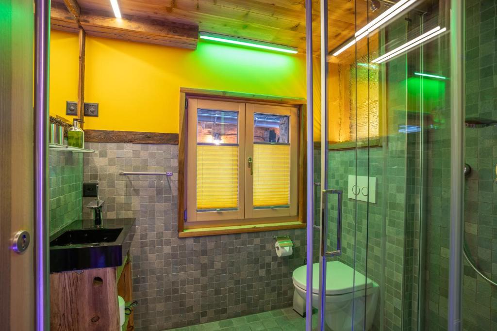 Koupelna v ubytování Chalet Schtuba