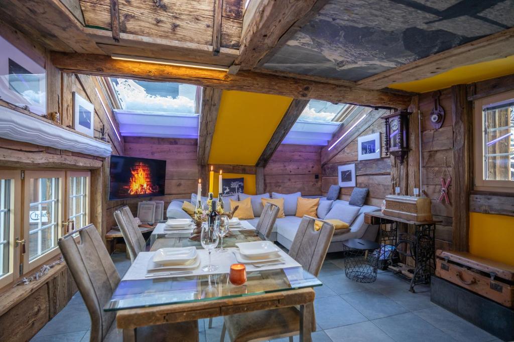 Posezení v ubytování Chalet Schtuba