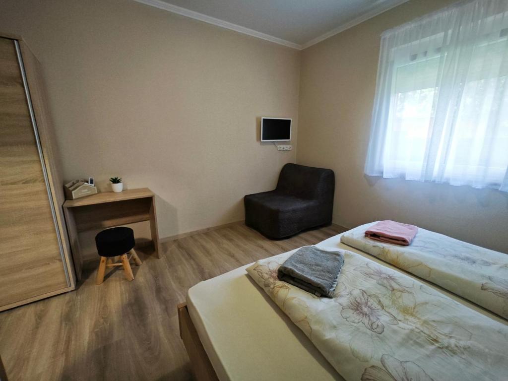 TV a/nebo společenská místnost v ubytování Tavi Panzió