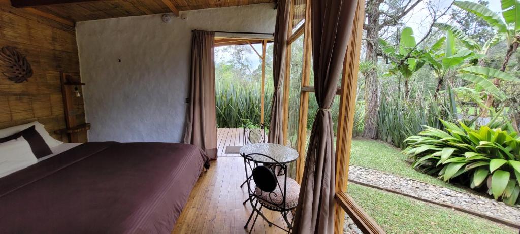 Zahrada ubytování Exclusivo Cocora con Jacuzzi Salento Quindio