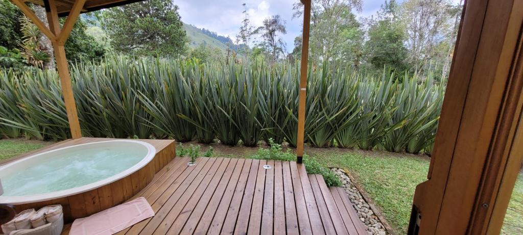 Zahrada ubytování Exclusivo Cocora con Jacuzzi Salento Quindio