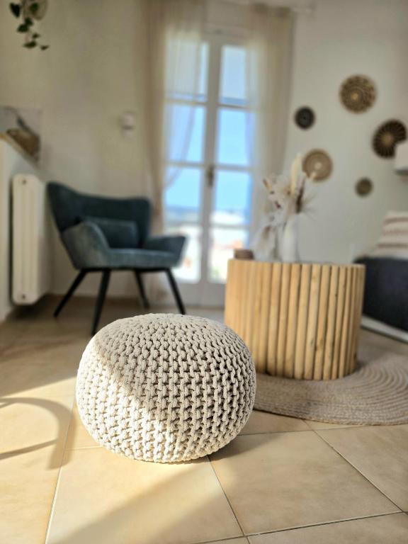 Posezení v ubytování Poros sunset house