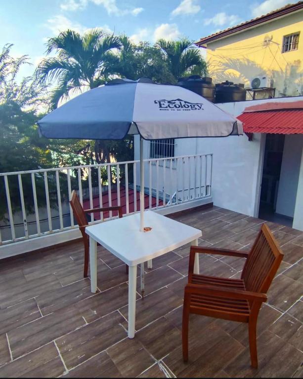 Balkón nebo terasa v ubytování Cruce Caribeña