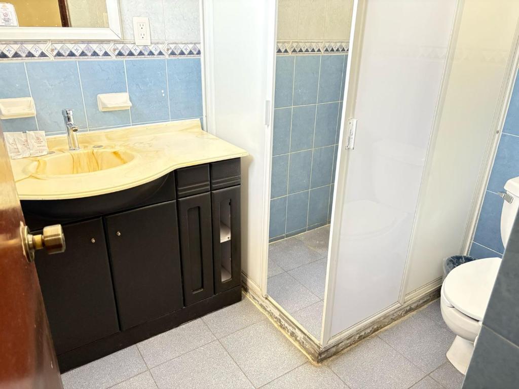 Koupelna v ubytování Xpress Inn