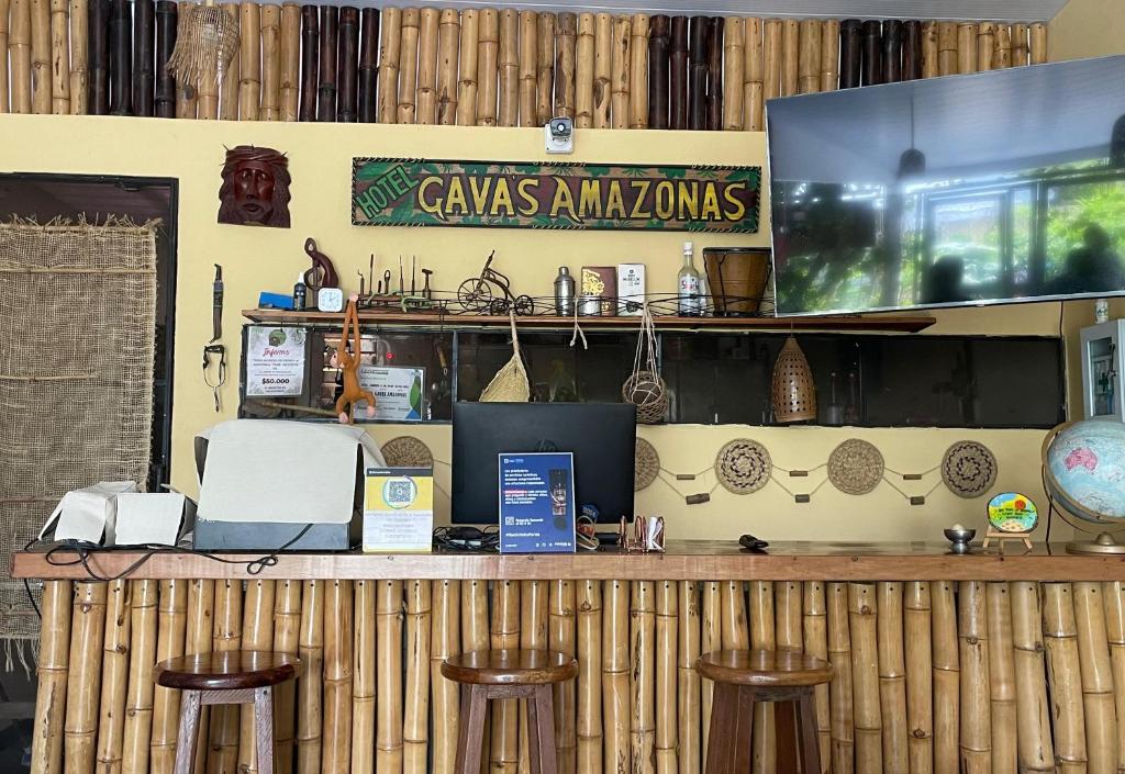 Lounge nebo bar v ubytování Hotel Gavas Amazonas