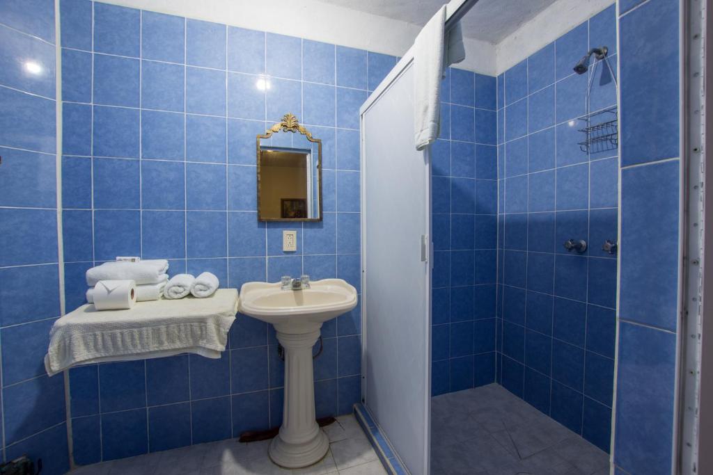 Koupelna v ubytování Traditional Sierra Leon Oceanfront Rooms - Adults Only